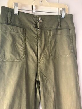 Maeve Olive Green Boot Cut Pants